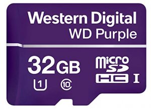MicroSDHC 32ГБ, Class 10 (WDD032G1P0A)         Карта памяти WD Purple Surveillance